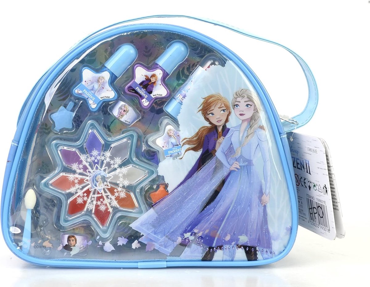 Lip Smacker Frozen Travel-Ready Beauty Case Makeup Set with Glitter Palettes Lipsticks and Nail Polish for the Perfect Princess Look Including Accessories