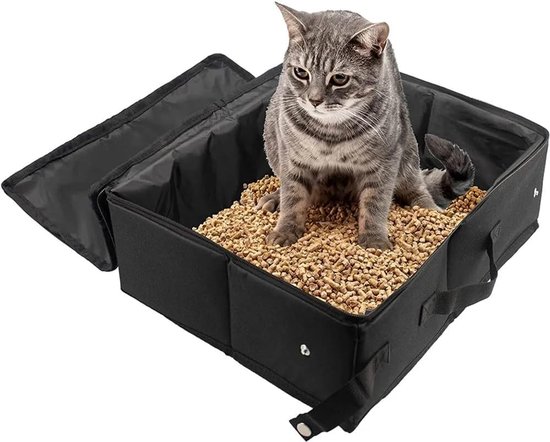 You Decide Munich Kattentransportbox met reis-kattenbak, opvouwbare transportbox met kattenbak (met deksel), kattentransporttas ook voor grote katten, Cat Premium Suite LX, marineblauw You Decide Munich Kattentransportbox met reis-kattenbak, opvouwbare transportbox met kattenbak (met deksel), kattentransporttas ook voor grote katten, Cat Premium Suite LX, marineblauw