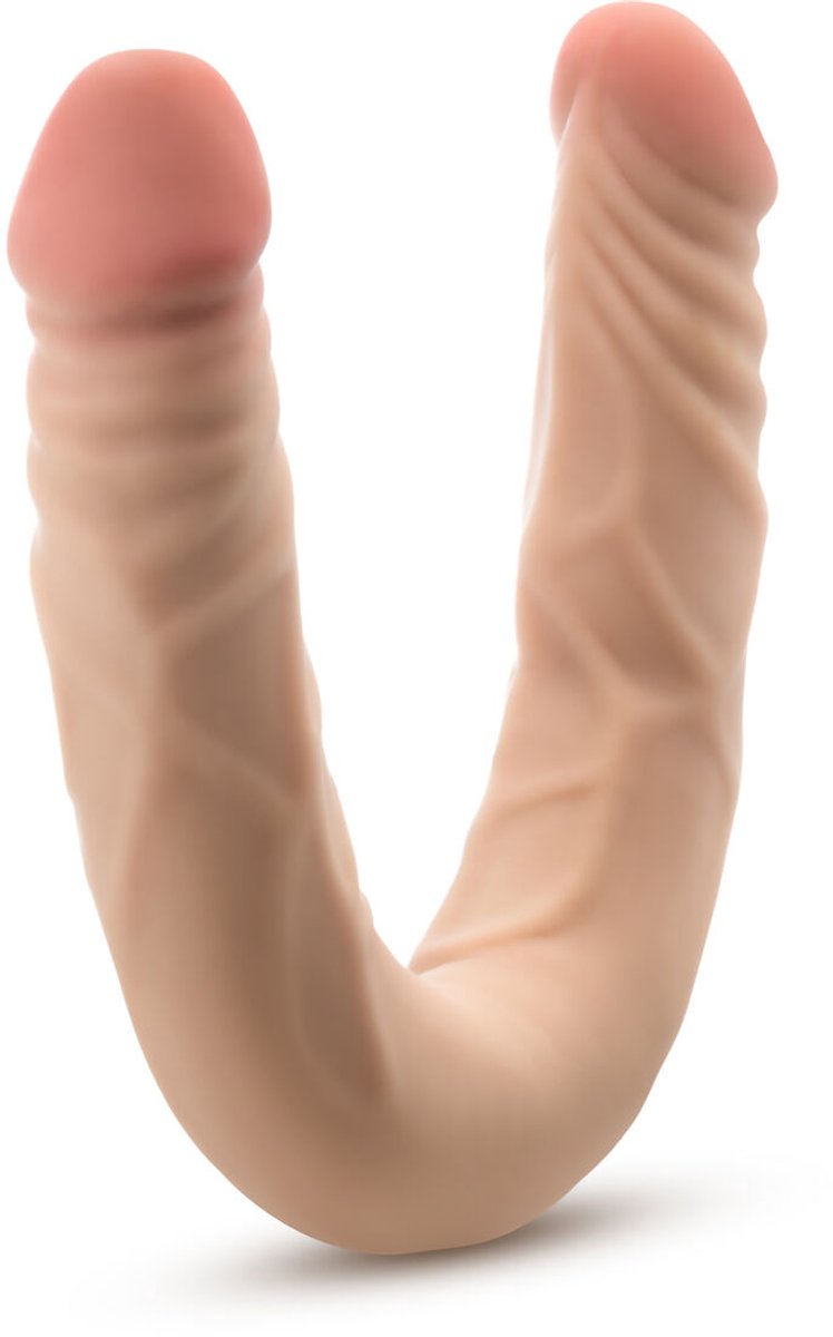 Dr. Skin – Plus 35,5 cm Buigzame Dubbele Dildo – Beige