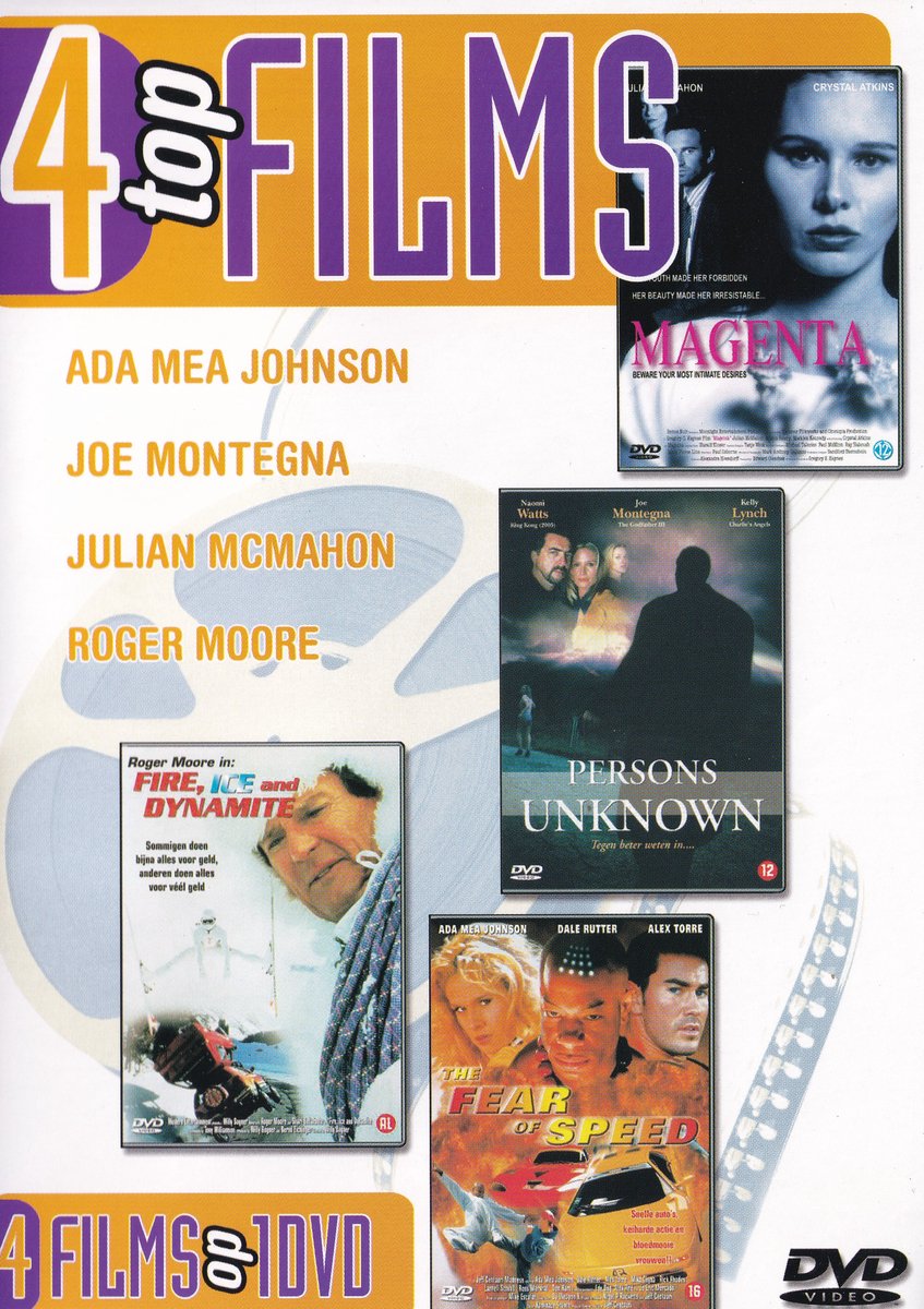 4 top Films - The fear of speed - Persons unknown - Magenta - Fire, ice and dynamite