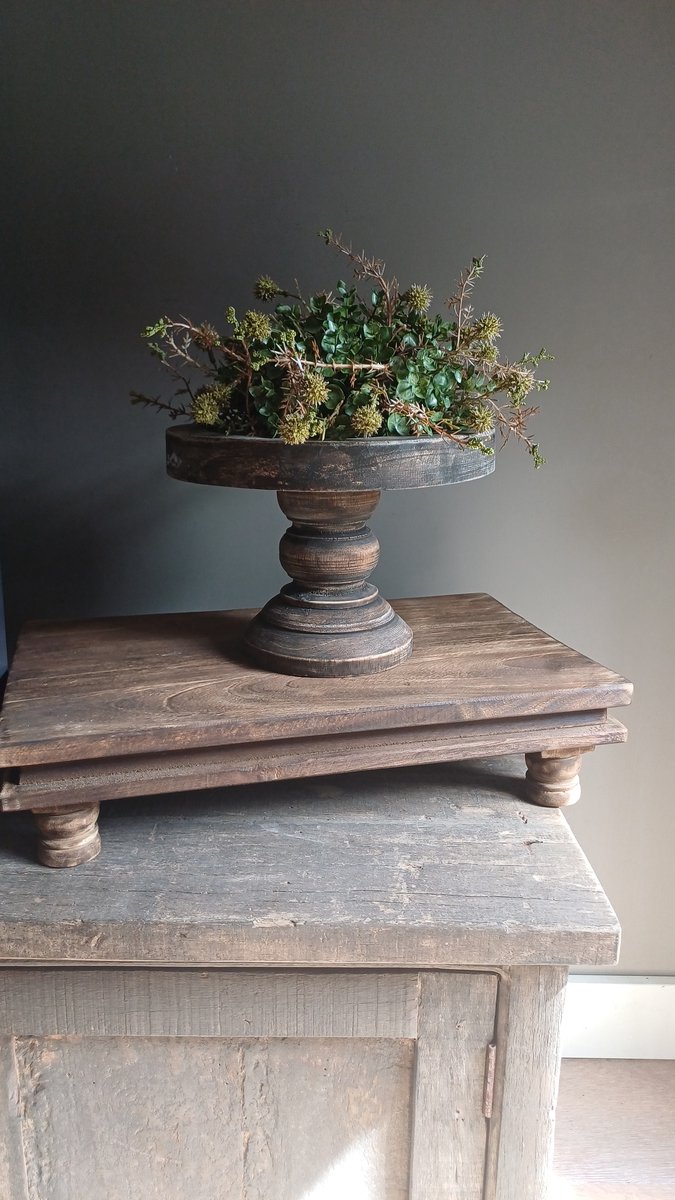 Landelijk houten bajot / plateau op pootjes / tafeltje — cadeau in Wonen & Interieur - foto 3