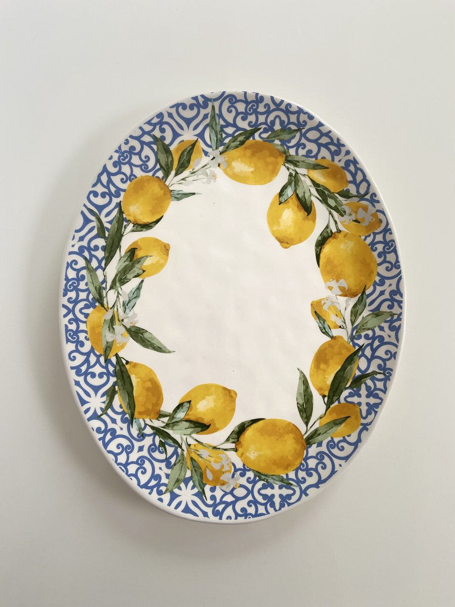 Serveerschaal Capri (31*38cm) aardewerk-zomers-citroenen