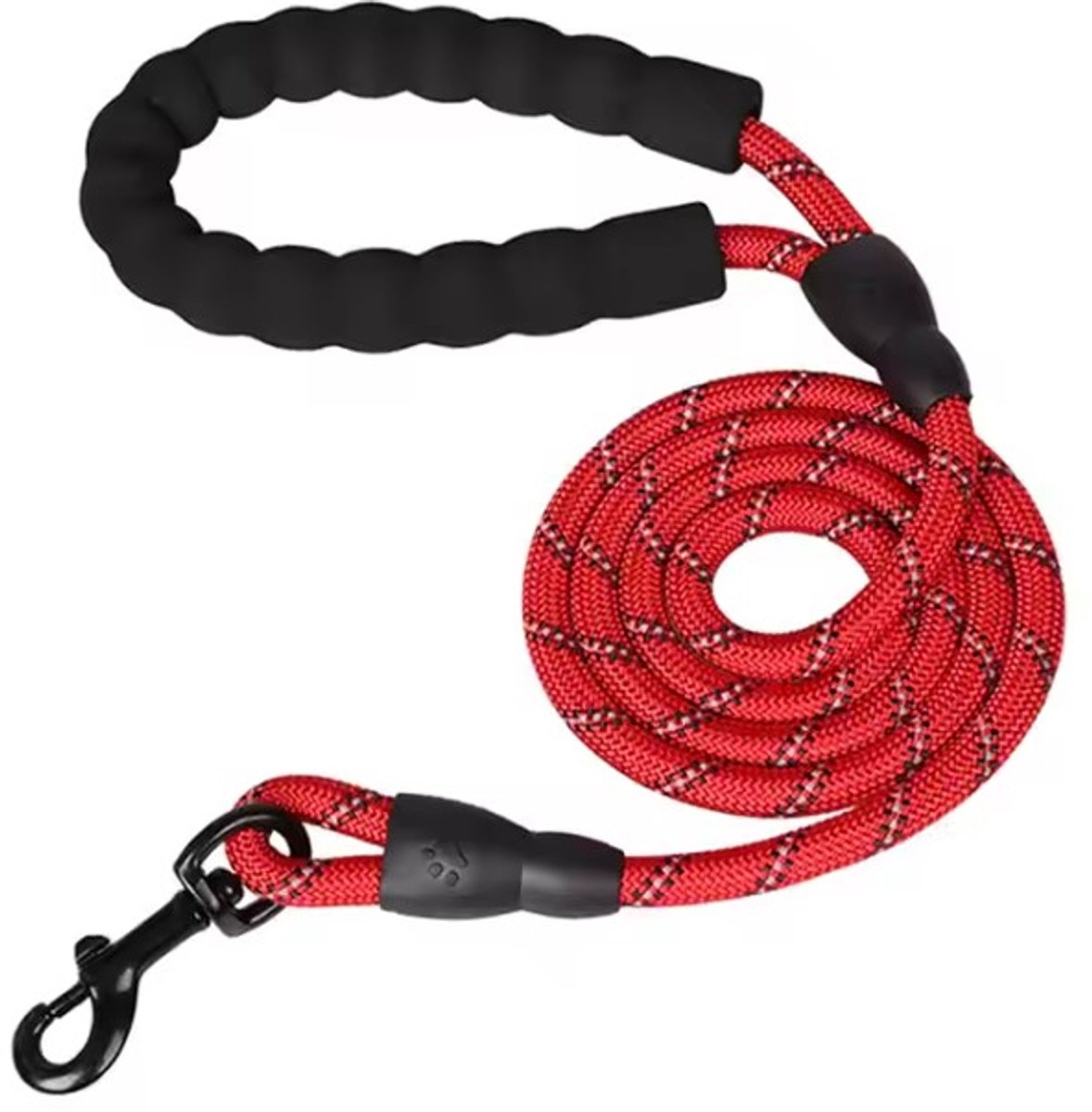Topmast Looplijn Nylon - Lengte 120 cm - 12mm met Stevige Softgreep - Rood gemeleerd