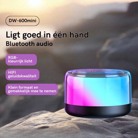 Draadloze Speaker BW200 – Mini Speaker met RGB-licht – Waterdicht - Draagbaar. — afbeelding 5