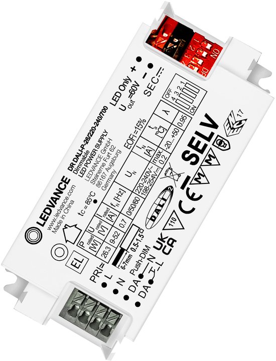 Foto: Ledvance led driver led driver dali performance gen 2 26 220 240 7009v 52v dali dimbaar ip20