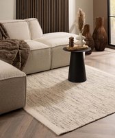 Tapis carré en laine - Ulstein blanc/noir 150x150 cm