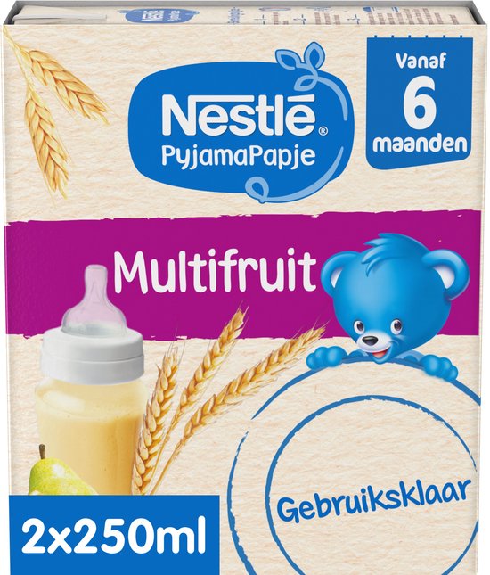 Nestlé PyjamaPapje Multifruit - Babyvoeding Babypap 6+ maanden - 6 stuks 2x250ml (totaal 12 porties) van NeS — afbeelding 2