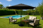 Bol.com Fameilleur-Dubbele Parasol Tuinparaplu-tuin paraplu–antraciet- UV 50 Coating Waterbestendig Makkelijk te Openen met Hand... aanbieding