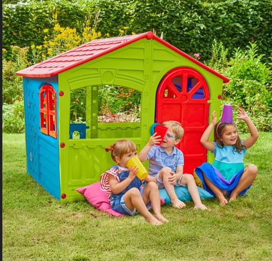 speelhuisje voor buiten, XL 130x111x115 cm, Speelhuis, speelhuisje, Kinderspeelhuis, speelhuisjes Kunststof
