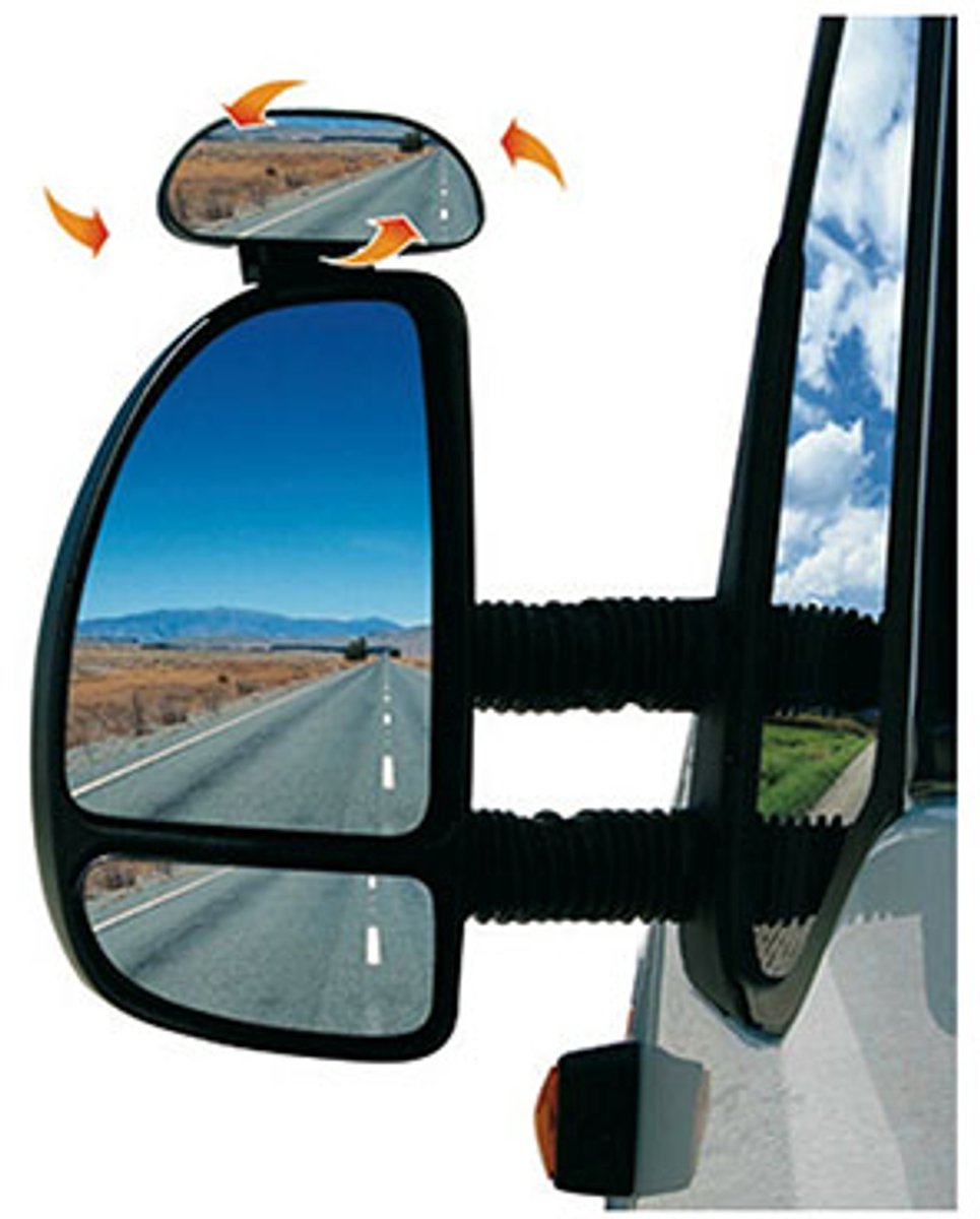 Brunner Optilus Dodehoekspiegel - Verstelbare Blind Spot Spiegel - Universeel voor Camper, Bestelbus en Auto