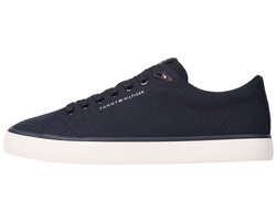 Tommy Hilfiger - Heren Sneakers Hi Vulc Low Canvas - Blauw - Maat 42