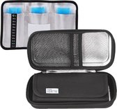 GLODI GOODS® Insuline koeltas incl. 3 icepacks en thermometer – diabetes tas medische etui – koeltasje voor op reis - hardcase 22 x 12 x 6cm