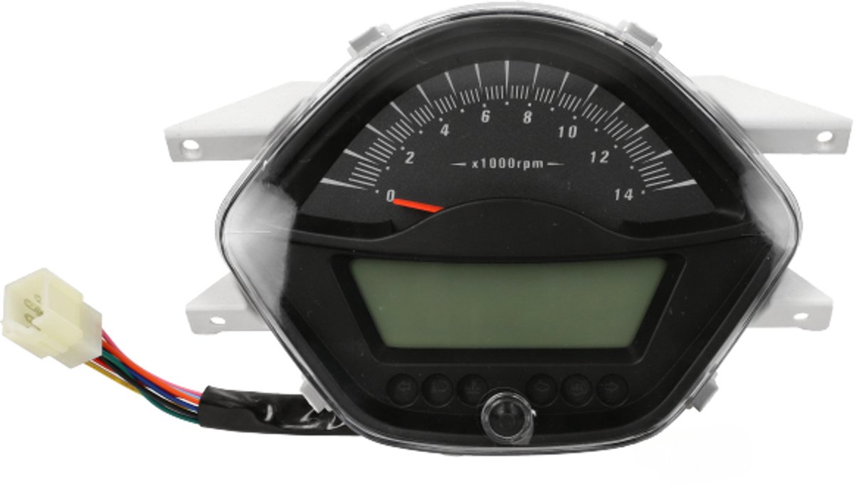 Semi-digitale kilometerteller | Voor AGM VX50 en BTC Riva Euro 4 met ronde koplamp