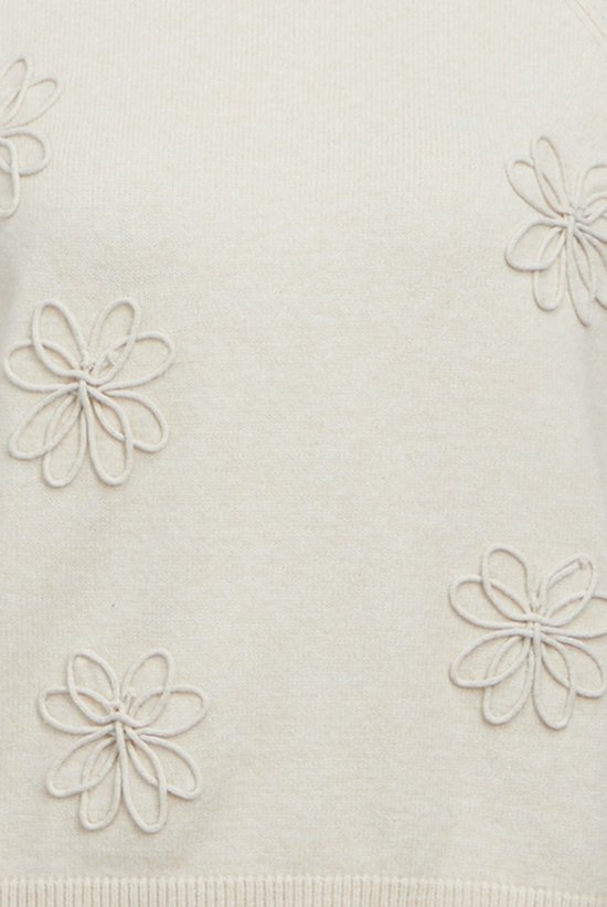 Object Objlaney Rubin Ss Pullover E Div Pulls et Gilets Femme - Pull - Sweat à capuche - Cardigan - Beige - Taille XL