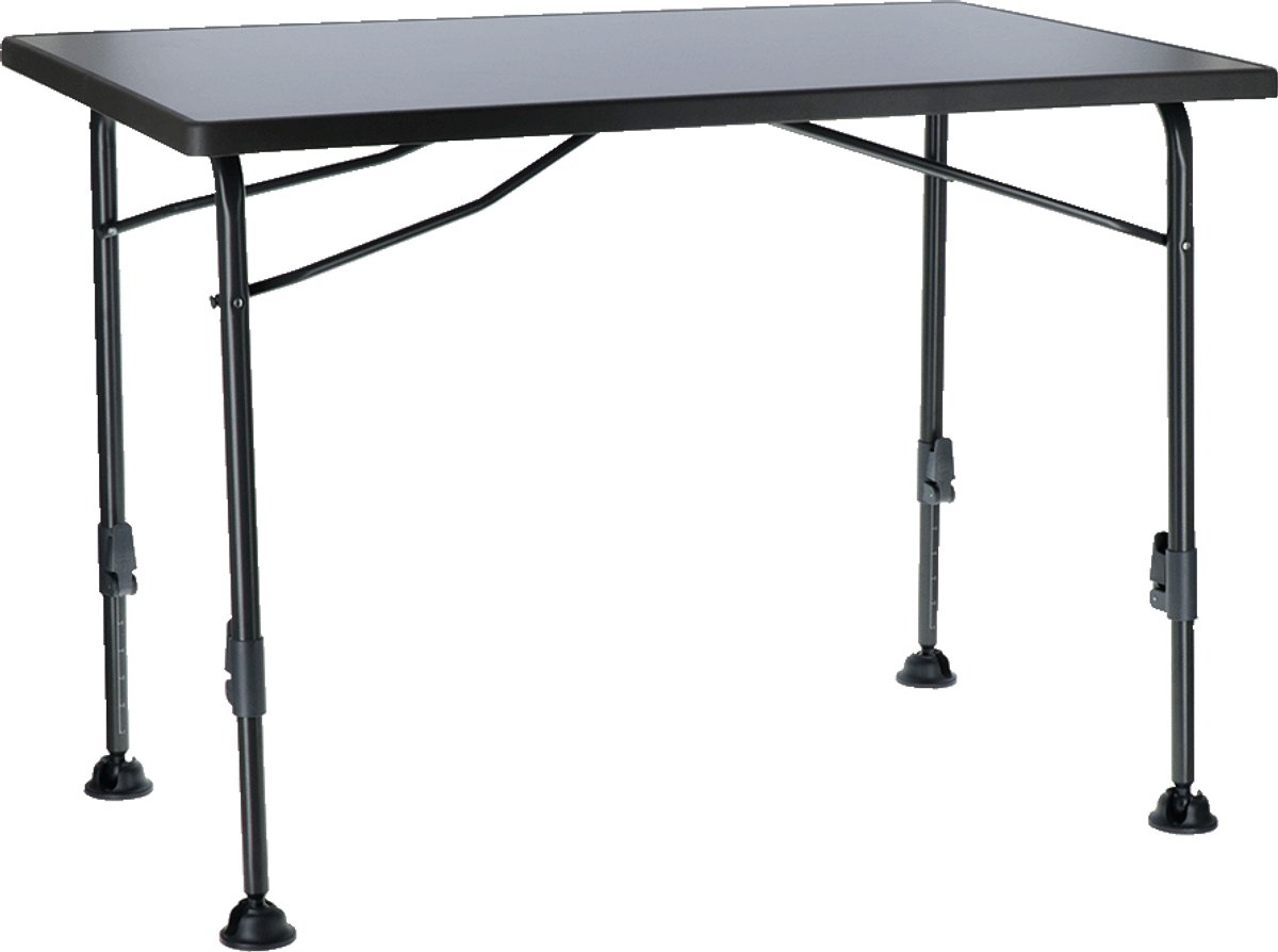 Bellano tafel Sevelit dark grey 80 - Extra stevig Sevelit tafelblad met kunststof omranding - Zeer stabiel lichtgewicht stalen frame - Voorzien van stabilisatievoeten