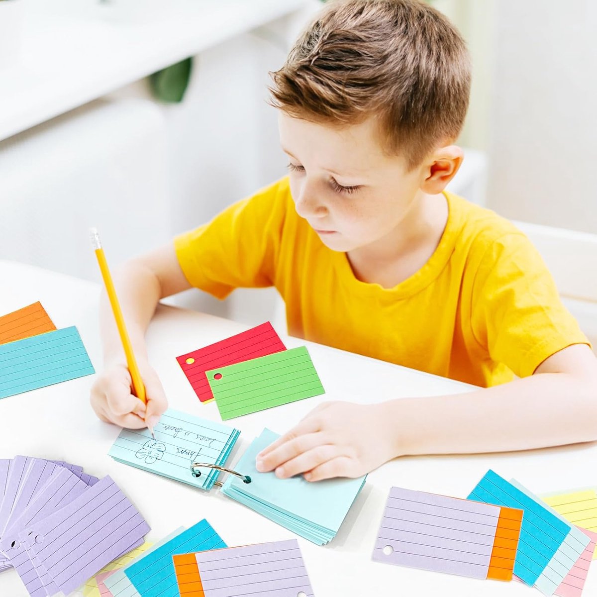 QUOTRE Systeemdoos A8, 4 leerkaartjes, zwart, geschikt voor 4000 indexkaarten voor scenario's zoals leren, notities maken, school en kantoorwerk