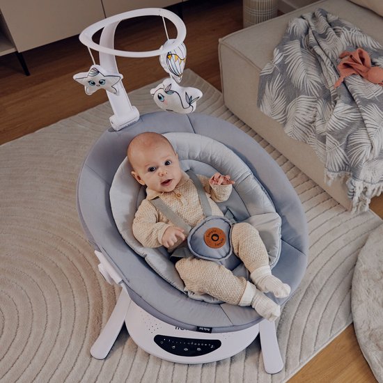 Lionelo Bella SET Wipstoeltje 6in1 - 360 graden - Elektrisch Draaibaar - voor baby's tot 9 kg - Rugverstelling van LIONELO — afbeelding 4