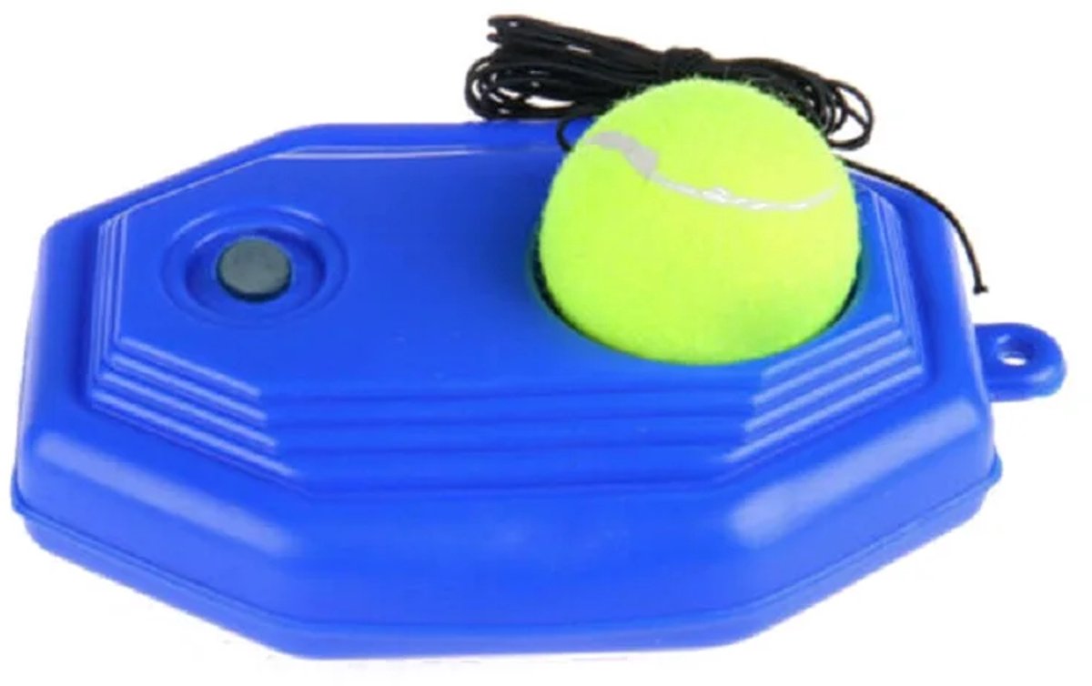 BukkitBow - Tennis Trainer Set - Zelftrainingsset met Swingball - Tennisbal aan Elastiek - Tennistrainer voor Jong en Oud - Blauw