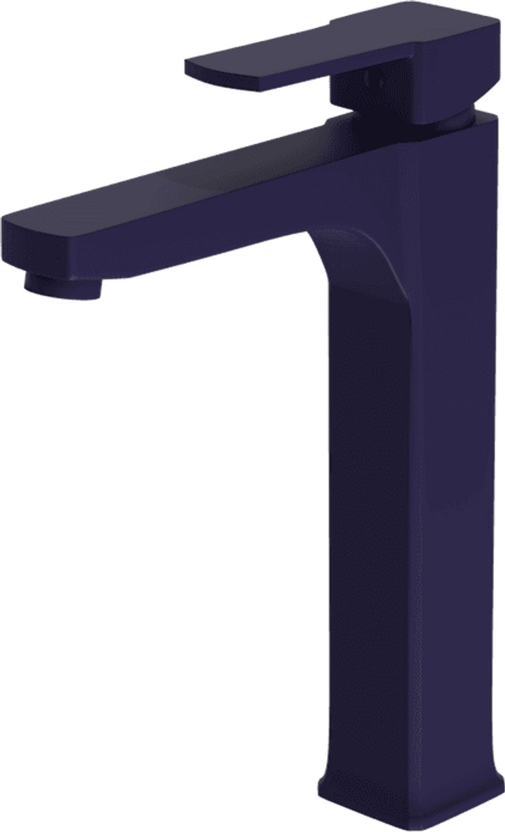 Fonteinkraan CUBIC | DONKER BLAUW | inclusief aansluitslangen