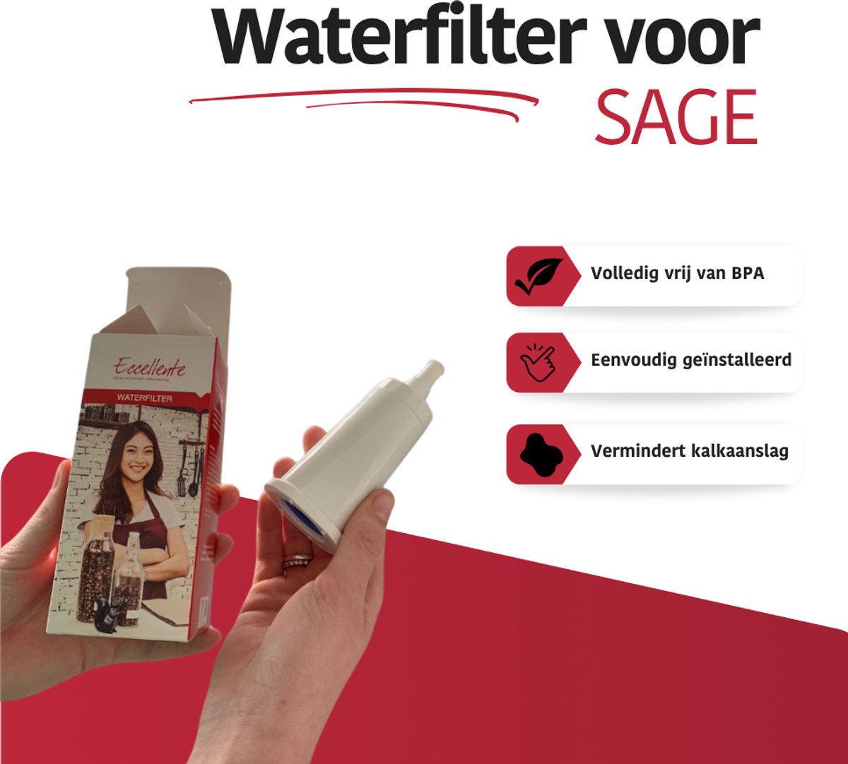 2x Eccellente Waterfilters voor Sage Barista Express - SES008 & BES008 Espressomachine - 2 stuks - voor Koffiemachines - Oracle - Dual Boiler - Solis - Duo Temp - Bambino Plus - 6 maanden gefilterd water - — afbeelding 6