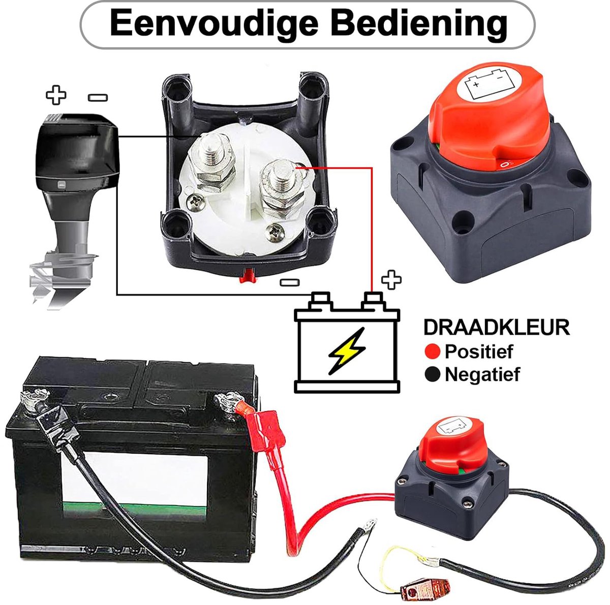 Interrupteur Déconnexion Batterie 100A 12-48V – Coupe Principal Étanché Pour Voiture, Moto, Bateau, Camping-Car