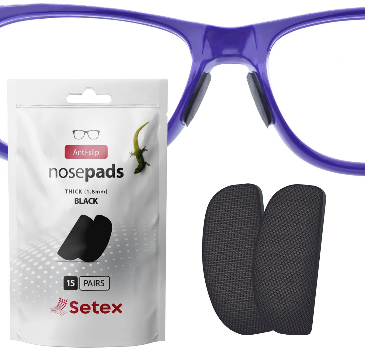 Setex anti-slip neuspad dik 1.8mm | zwart | 15 paar