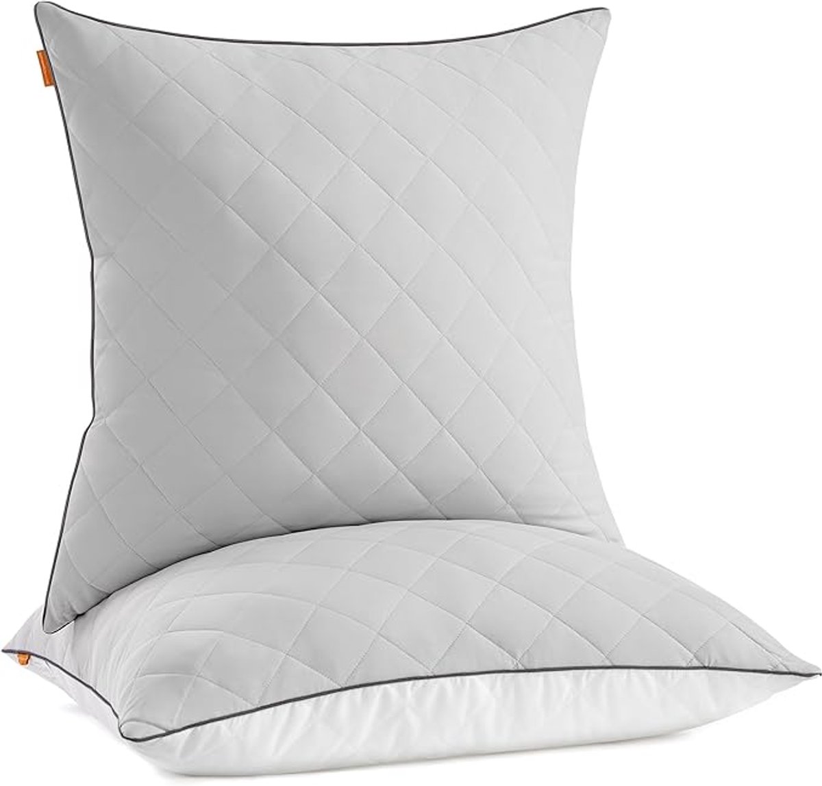 MAZAZU - Hoofdkussen - Set van 2 - Koelend - Grijs - 80x80