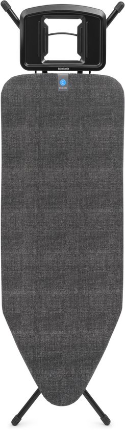 Brabantia Planche à repasser C - avec repose-fer solide - 124x45 cm - Denim Black