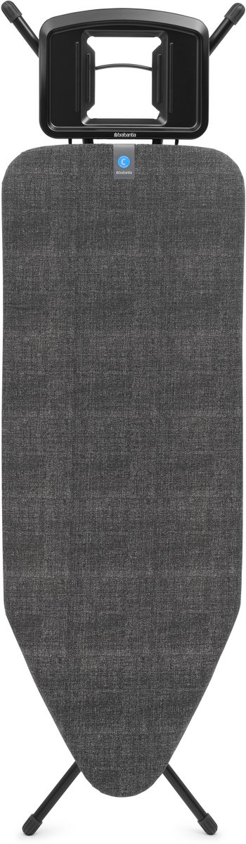 Brabantia Strijkplank C 124 x 45 cm Denim Black met solide strijkijzerhouder