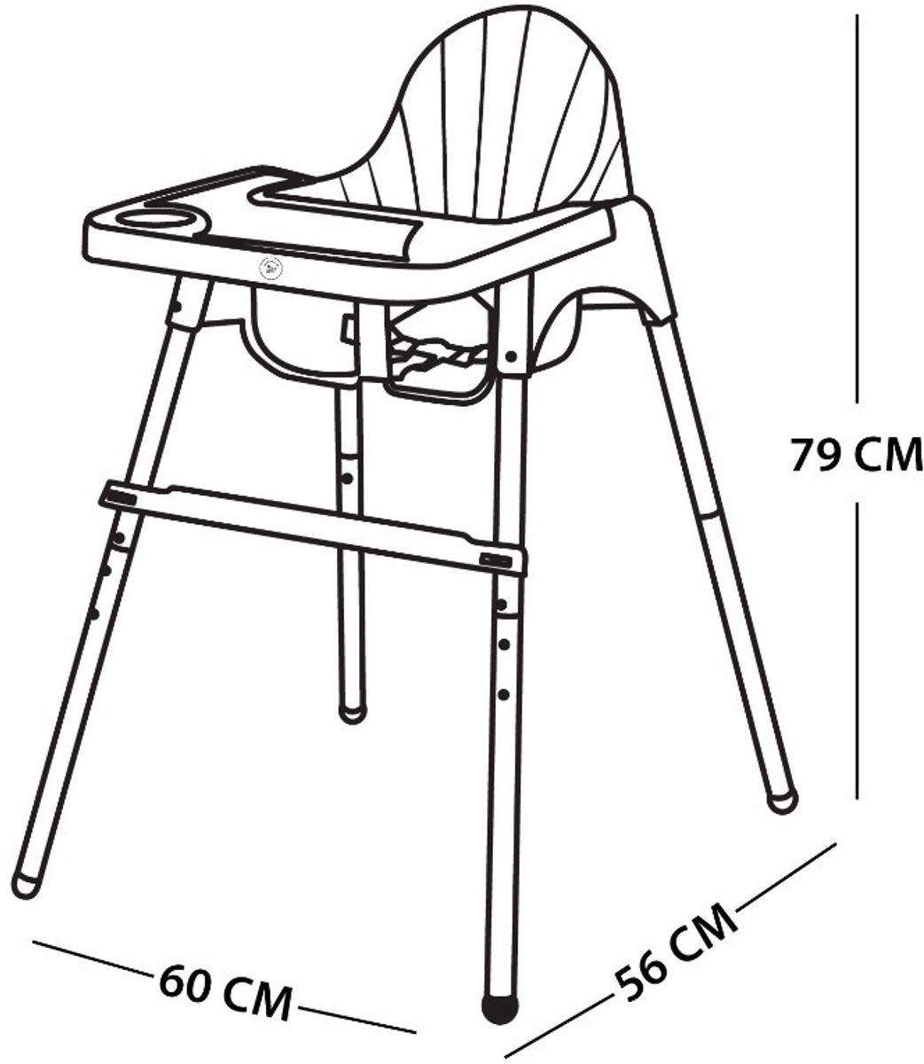 Liefjes & Co Kinderstoel - Eetstoel Baby – Inclusief Kussen – Verstelbare Baby Eetstoel – 2 in 1 & Peuterstoel – Wit thumbnail 6