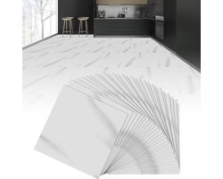 Zelfklevende PVC Vloertegels 30x30cm – 2,5 m² – Marmer Grijs – Waterbestendig Vinylvloer