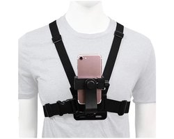 Draagbare Live Streaming Vest 2-In-1 Verstelbare Mobiele Telefoon Houder Insert Stand Mobiele Telefoon Actie Camera Riem Mount Harnas – Borstband