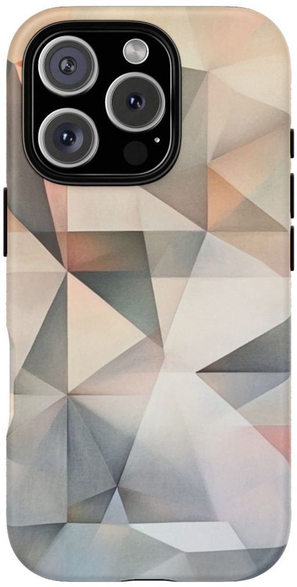 Subtiel Pastel Geometrisch Abstract – Telefoonhoesje Geschikt voor iPhone 16 Pro