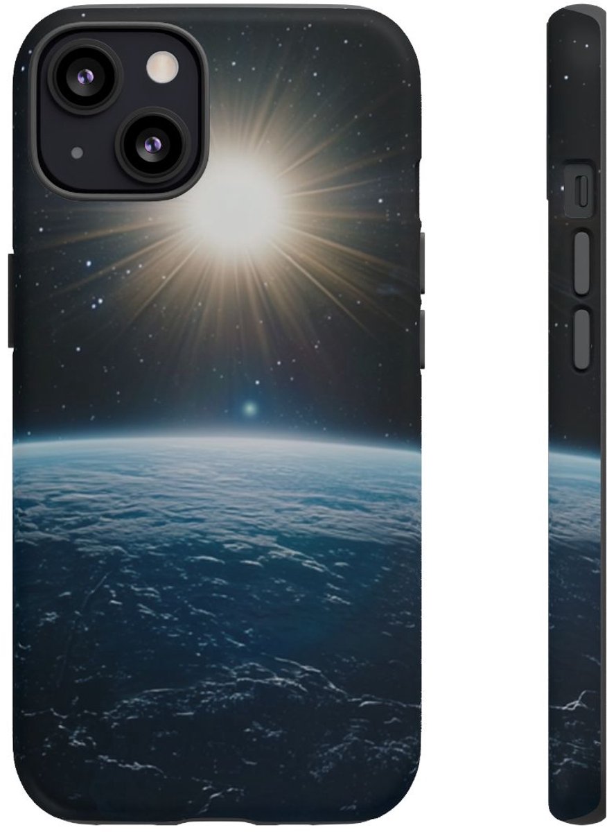 Zonsopkomst Boven de Aarde vanuit de Ruimte – Telefoonhoesje Geschikt voor iPhone 13