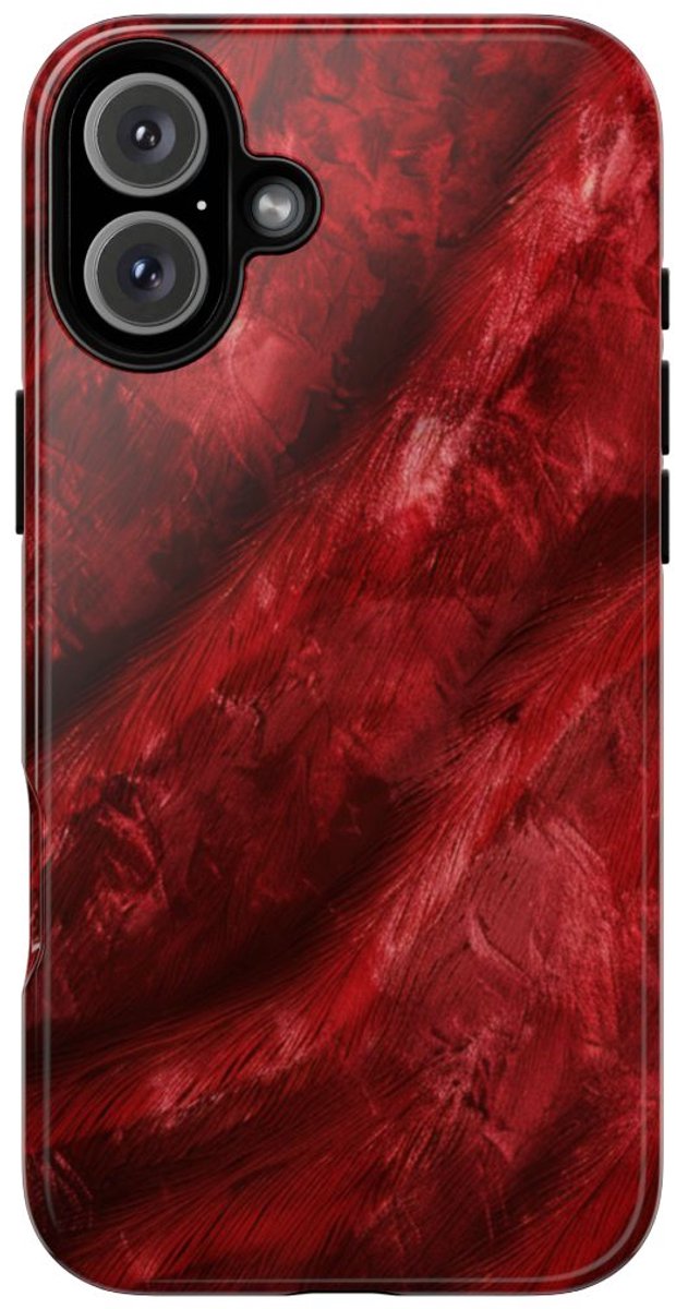 Rode Fluwelen Textuur – Telefoonhoesje Geschikt voor iPhone 16 Plus