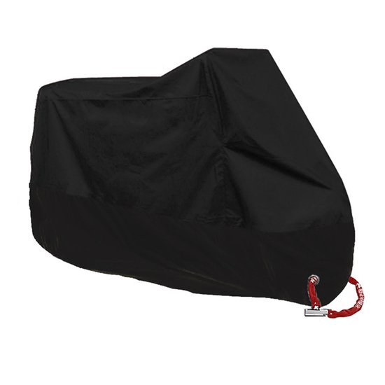 Motorfiets hoes - 210d waterdichte motorhoes - Bescherming tegen regen, zon en stof - Makkelijk te gebruiken - Zwart - 3XL - 265x105x125 cm - 1 stuk