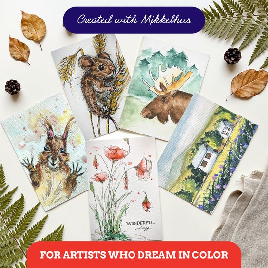 Mikkelhus Aquarelverf Set - Verfset met 120 diverse kleuren aquarelverf - Voor volwassenen
