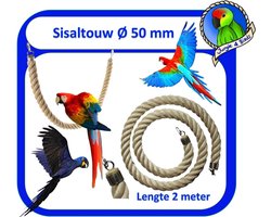 Jungle sisal touw Ø 50 mm & 200 cm lang (vogel touw )