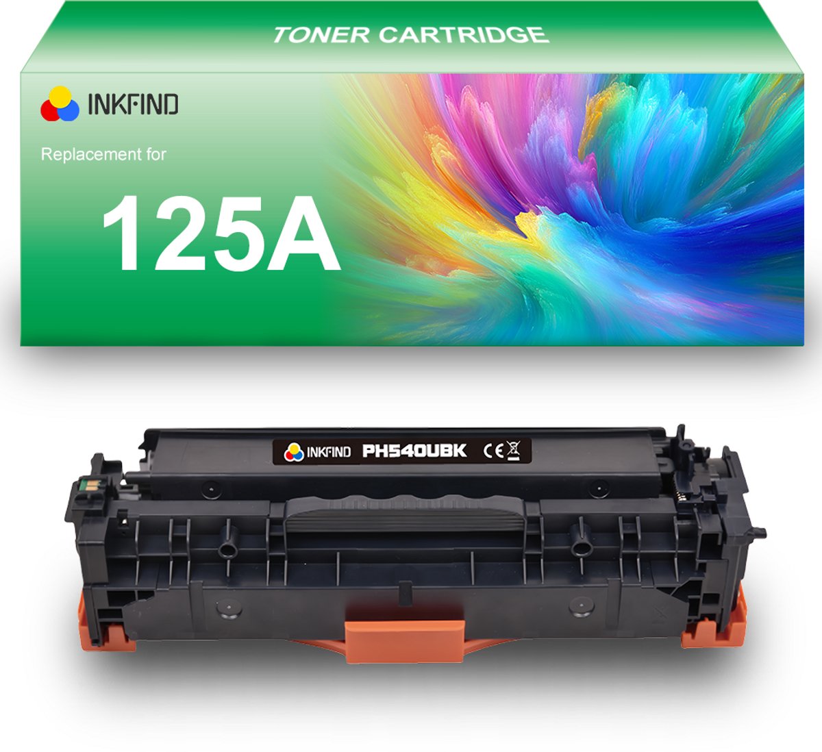 INKFIND 125A (CB540A) / 128A (CE320A) / 131X (CF210X) Zwart tonercartridge compatibel met HP 125A (CB540A) Zwart en HP 128A (CE320A) Zwart en HP 131X (CF210X) Zwart en Canon 716 Zwart toner cartridge - 1-pack Zwart