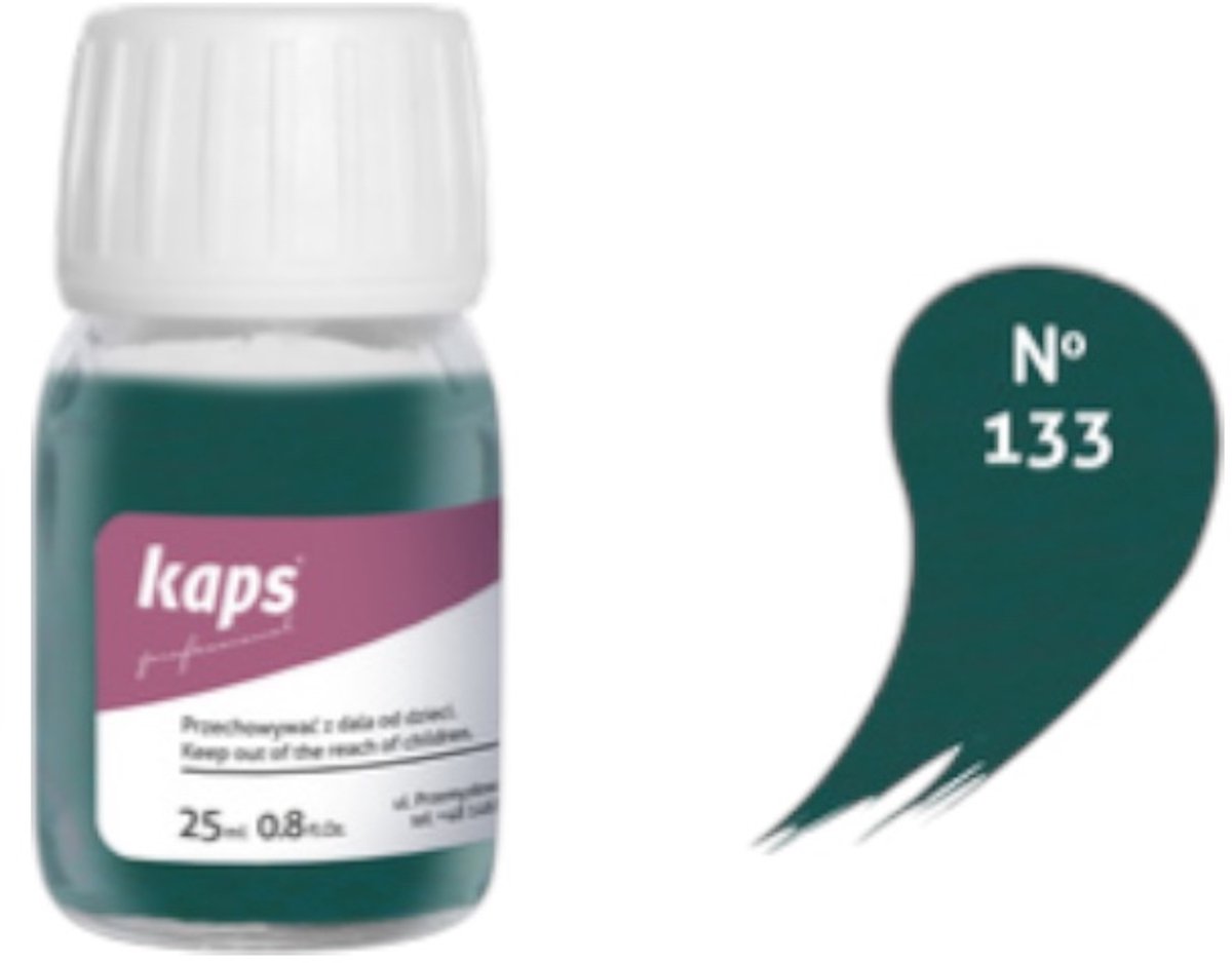 Kaps super color leer & kunstleer verf inc.cleaner - (133) Donker Groen - 25ml