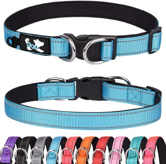 Gepersonaliseerde Nylon Hondenhalsband - Gegraveerde Halsband met Naam, Telefoonnummer