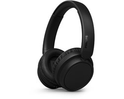 PHILIPS TAH5209BK lichtgewicht On Ear draadloze Bluetooth Headphones met Passive Noise Isolation - 65 uur afspeeltijd, natuurlijk geluid, heldere gesprekken, dynamische bass, 2 uur USB-laden - Zwart