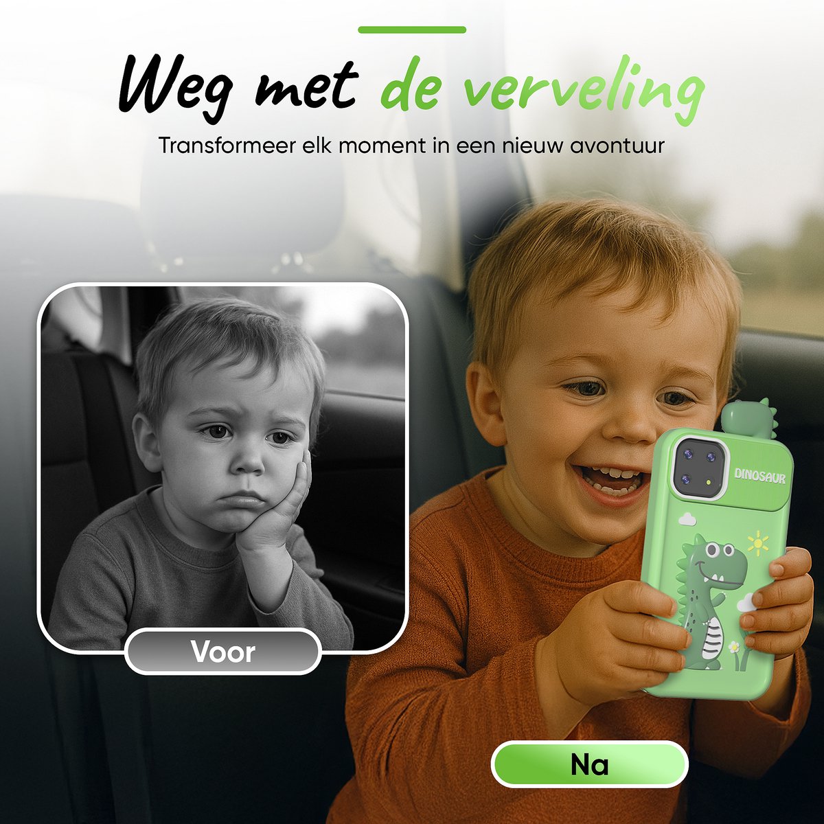 BP® Speelgoed Telefoon Groen - Kindertelefoon - Kindercamera - Educatief Speelgoed 3 Jaar - Kinder Telefoon - Nederlandse Instellingen - 22 Kindvriendelijke Offline Apps - Educatieve Spellen - Inclusief 32 GB SD Card — afbeelding 3