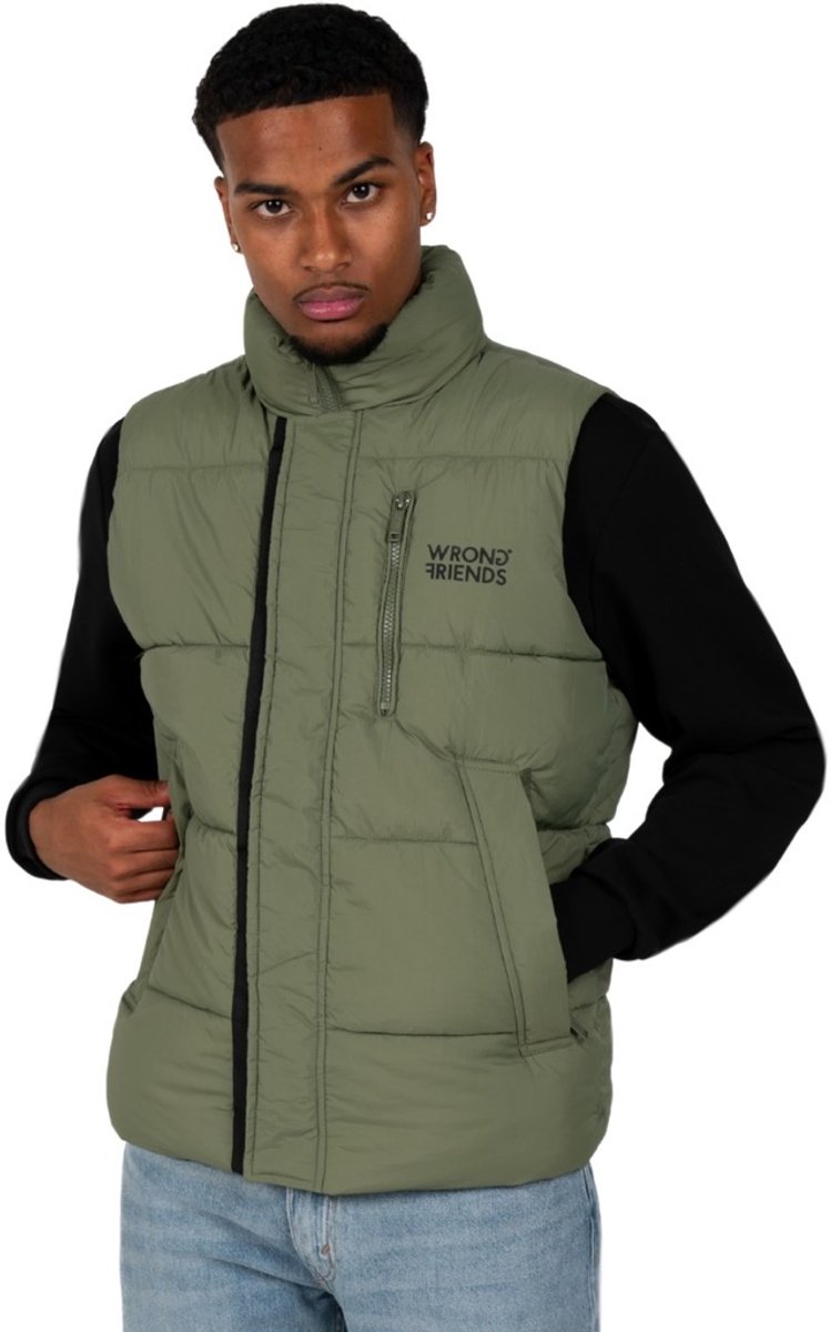 Wrong Friends Lafayette Bodywarmer Heren – Groen – Regular Fit
