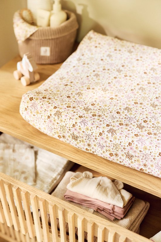 Jollein Aankleedkussenhoes - 50x70cm - Jersey - Flower Fairies — afbeelding 4