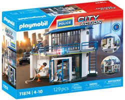 foto van PLAYMOBIL | Action Heroes | Politiebureau met Onderzoekskamer | Politiespeelgoed boordevol actie | Met veel spannende details | Stimuleert creativiteit & detectivevaardigheden | Voor kinderen vanaf 4 jaar | 71874