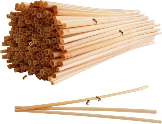 BEESI 200x Nisthülsen 14 Cm Lang Für Insektenhotel Aus Schilf I Durchmesser 4 7 Mm Inkl. E Book I Fuer Bienenhotel Nisthilfe I Nistroehren Fuer Wildbienen (200x Beesi Schilf) 78408749