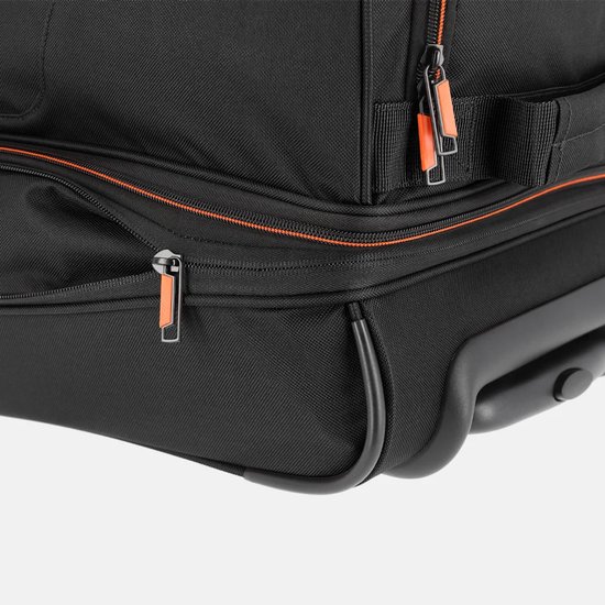 travelite Sac de voyage Valise Basics Wheeled Duffle Black / Orange Noir