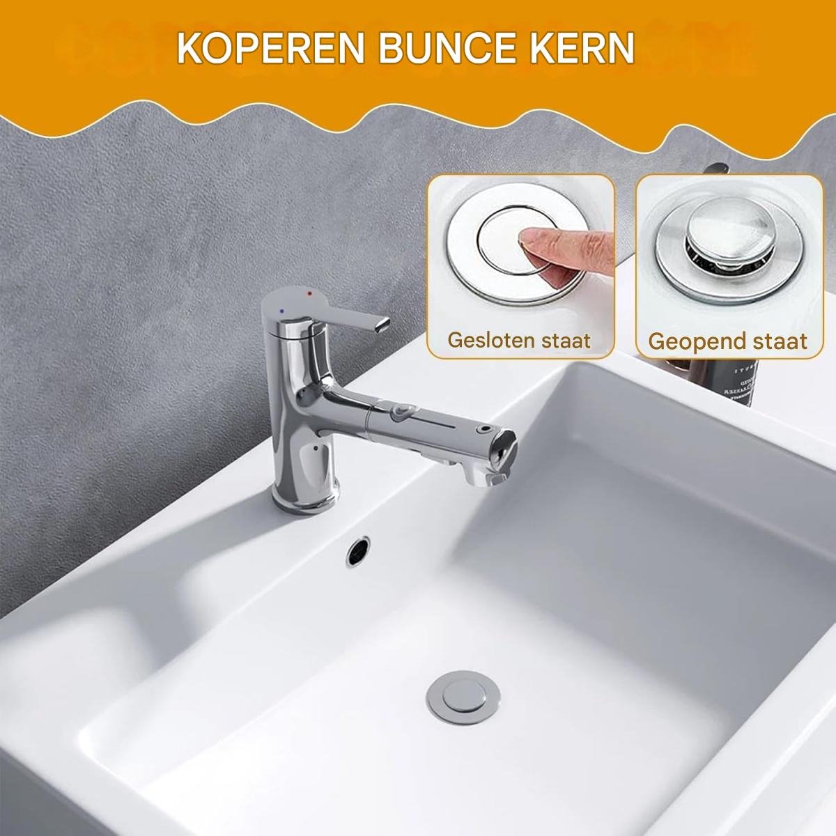 EXCITAT Pop-uphendel - Pop-upmontageschroef - Wastafel m8 click schroef - Waterval gootsteen Pop-Up montage schroef – Afvoerklep met pop-upmechanisme - Vervanging Montage Schroef voor de meeste Spoelbakken - 2 stuks