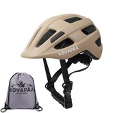 Køvapää® Lappi Fietshelm Kinderen - Zandkleur - Maat 46-53 cm - 1 t/m 5 Jaar - XS/S - Fietshelm Jongens- Fietshelm Meisjes - Fietshelm Kind